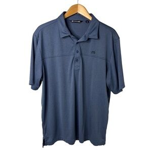 Travis Mathew Polo Shirt Blue Size XL Short Sleeve Golf 3 Button